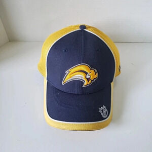 NHL  New Era Buffalo Sabres Yellow/Blue Mesh Back Fitted Mens Hat.